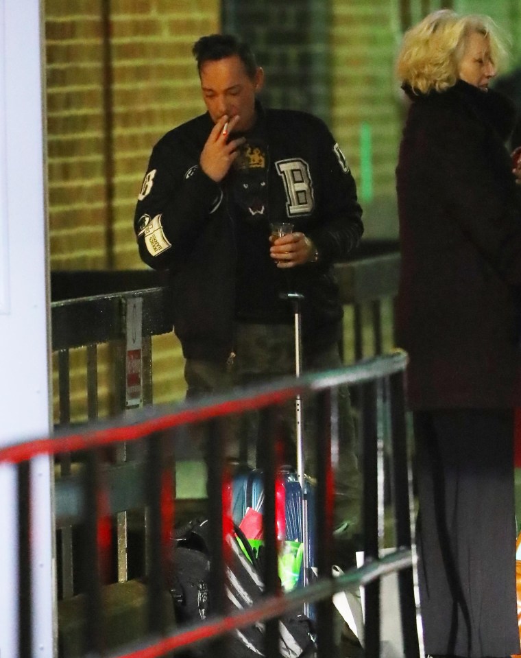 Judge Craig Revel-Horwood was seen having a cheeky cig outside