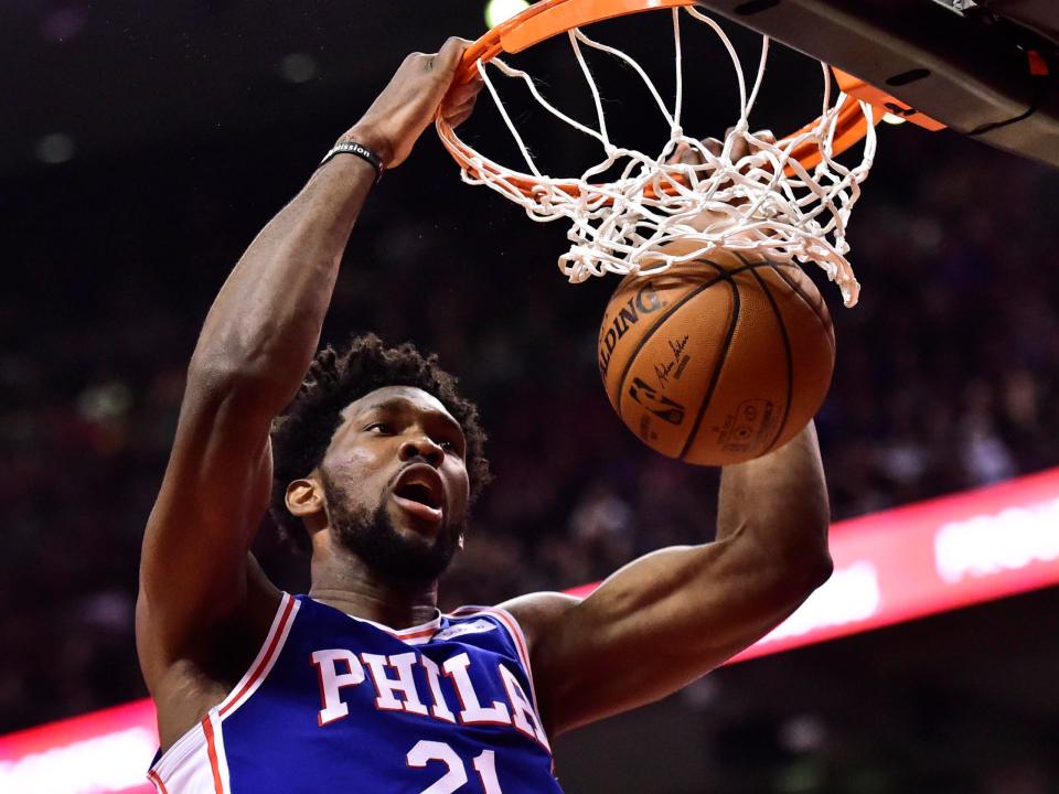  Joel Embiid and the 76ers head to Boston to take on the Celtics