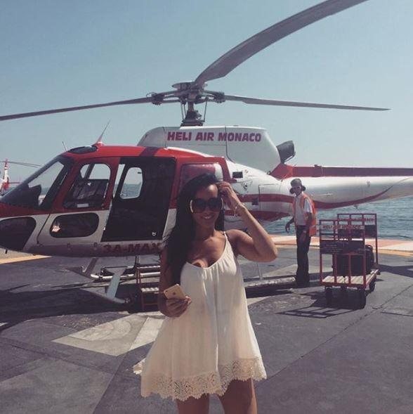  In one post she's about to board a helicopter - No doubt the chopper was dropping her off on one of the numerous luxurious holidays she's often seen enjoying