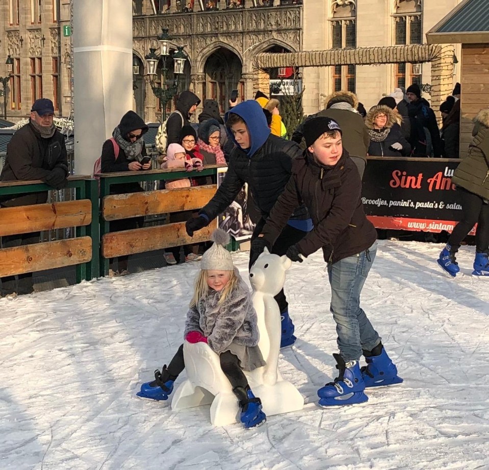 The ice rink is perfect for families