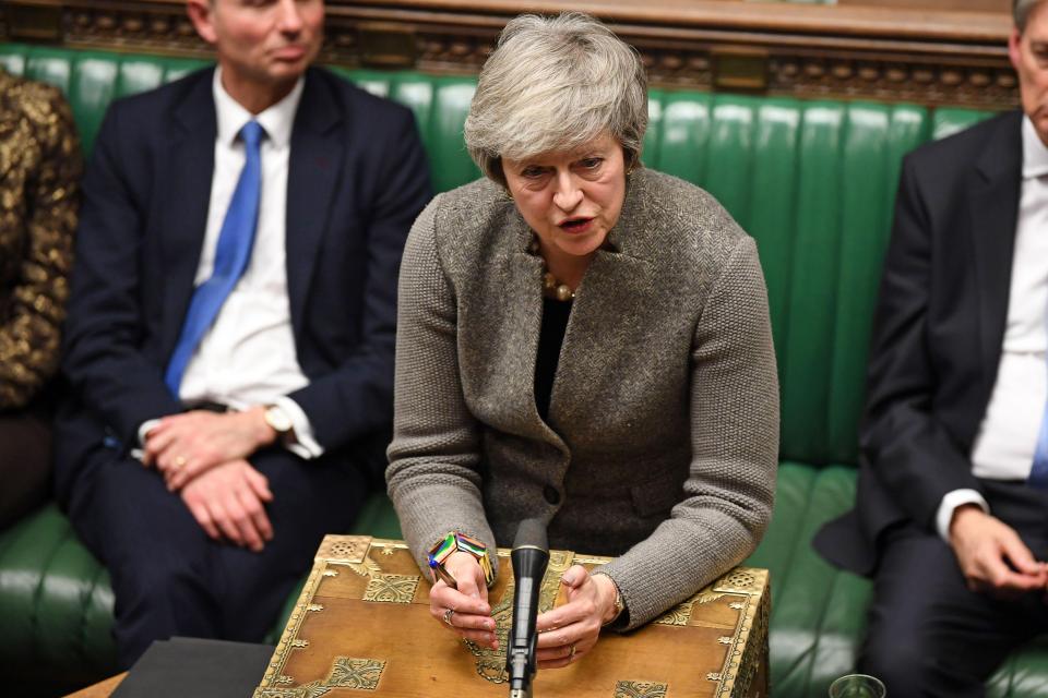  May answering questions after making a statement to the House of Commons in London earlier today