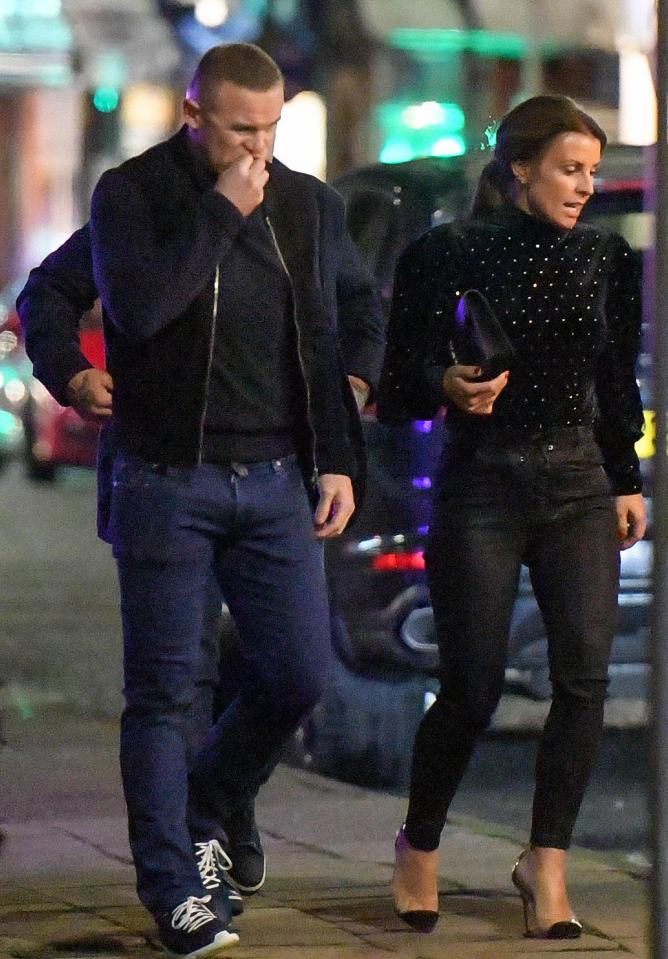  Wayne and Coleen Rooney heading for a Christmas dinner at Victors