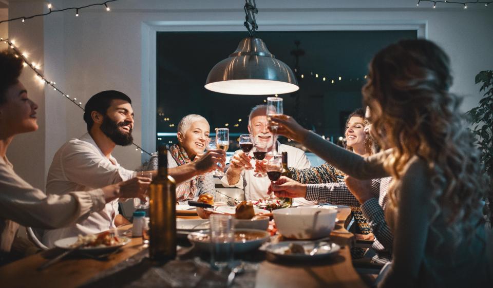  The woman and her husband had just eaten Christmas lunch together