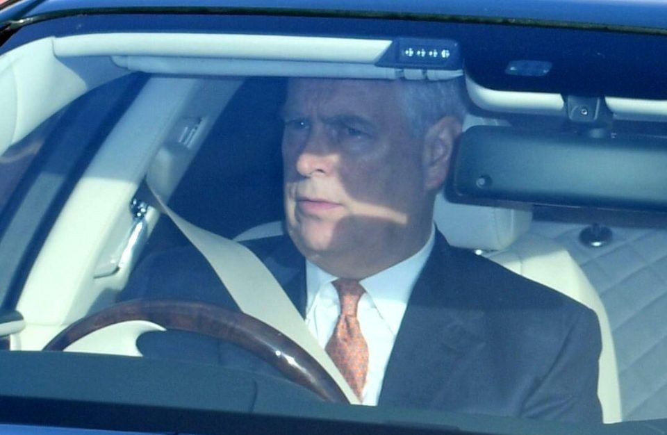  Prince Andrew was also seen driving into the palace