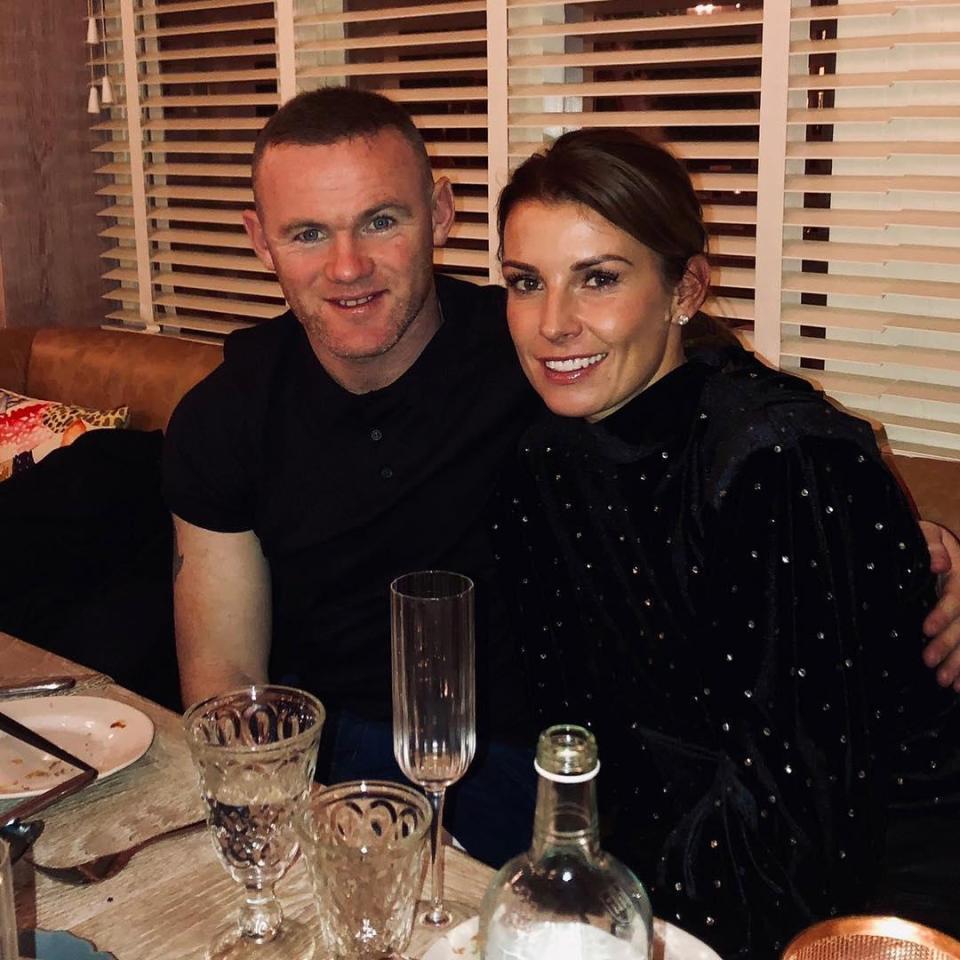  Wayne and Coleen Rooney enjoying their Christmas dinner at Victors having returned to England