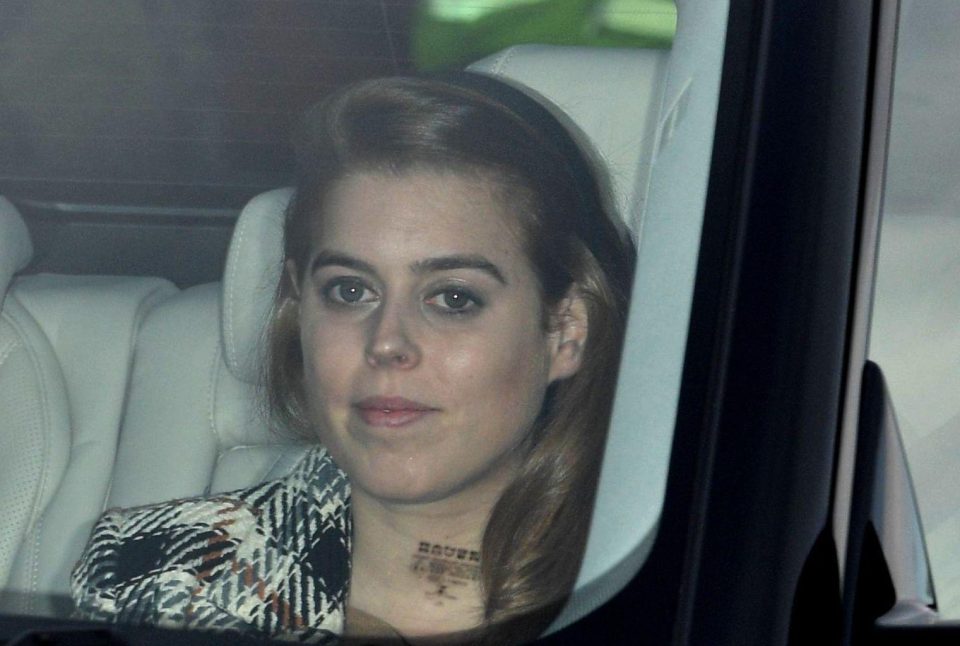  Princess Beatrice was driven into the palace