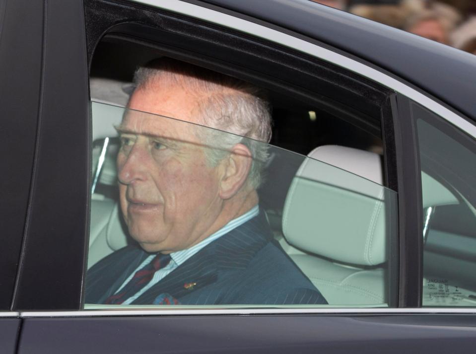  Prince Charles also joined the annual Christmas party, with his wife Camilla not seen with him