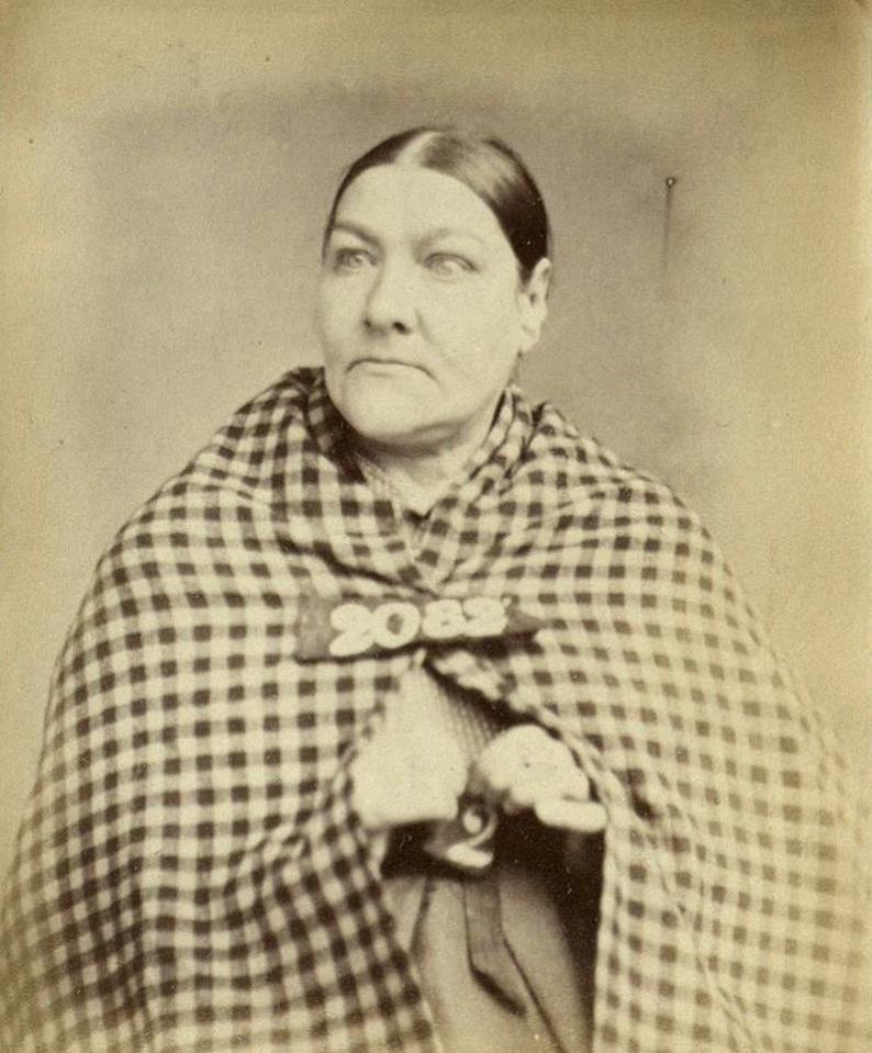  Ellen Smith, 52, was convicted of stealing an umbrella in 1872 - she was given 10 days hard labour over Christmas