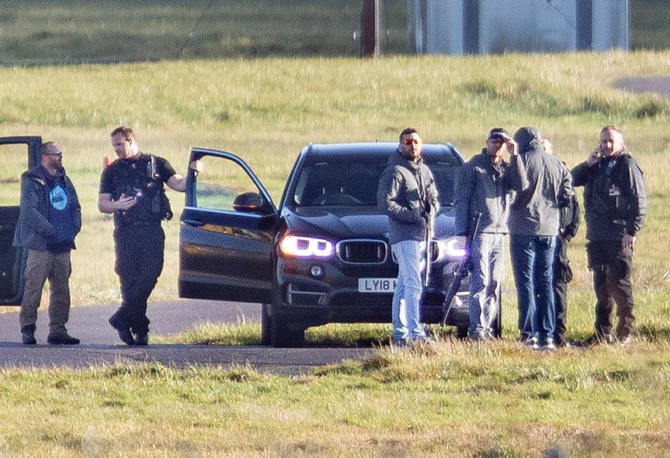  Gun cops have been seen on patrol along the runway at Gatwick airport