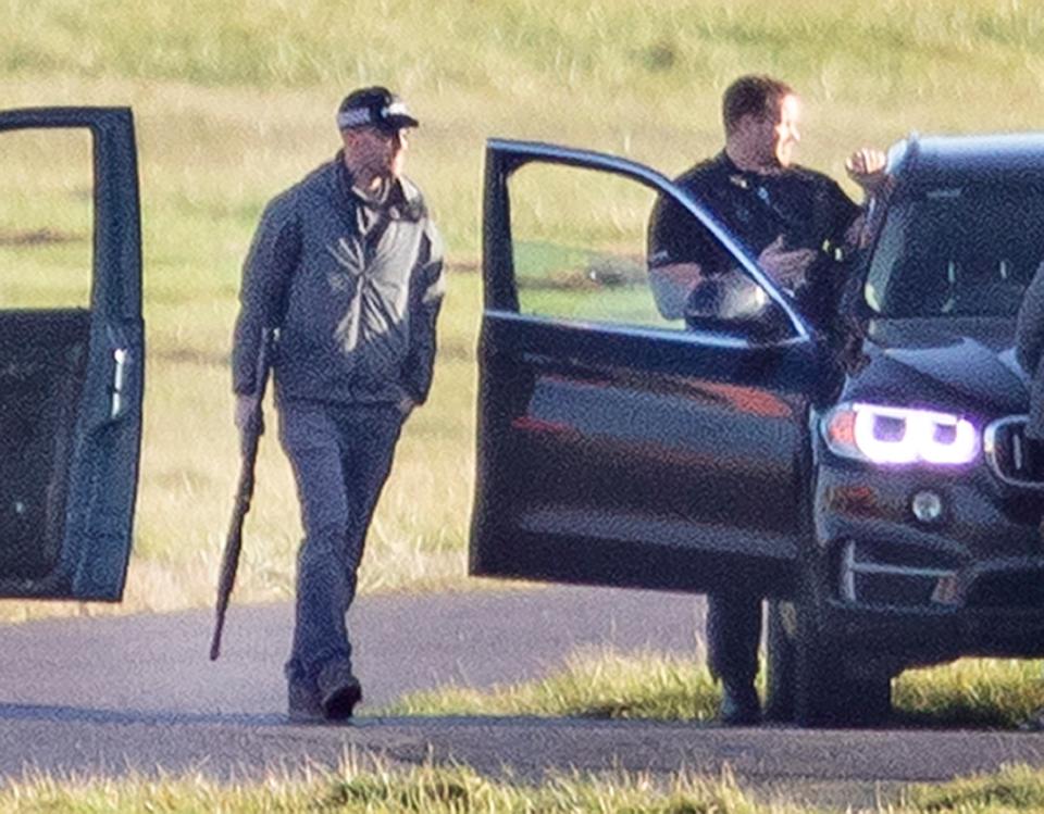  Police marksmen arrived at the airport yesterday