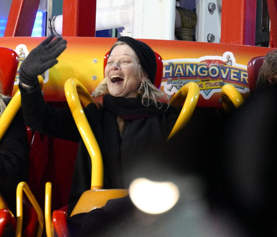  Kate appeared to be having a blast on rides at London's Winter Wonderland