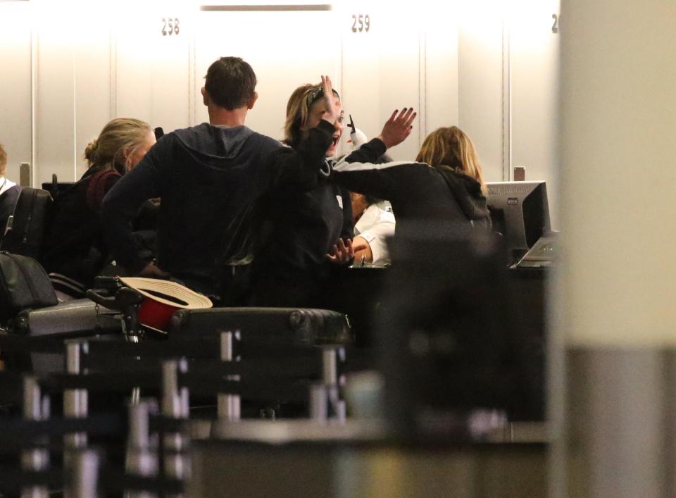  Cara Delevingne and her girlfriend Ashley Benson were over the moon when they arrived at Gatwick and believed they would be flying out of the UK