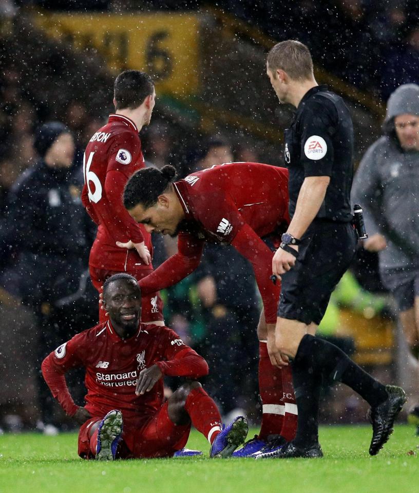  Naby Keita limped off just short of the hour mark to possibly deepen Liverpool's injury crisis