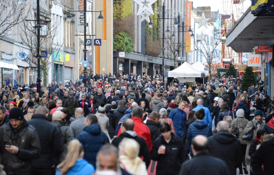 Christmas shoppers pack Northumberland Street in Newcastle on Super Saturday