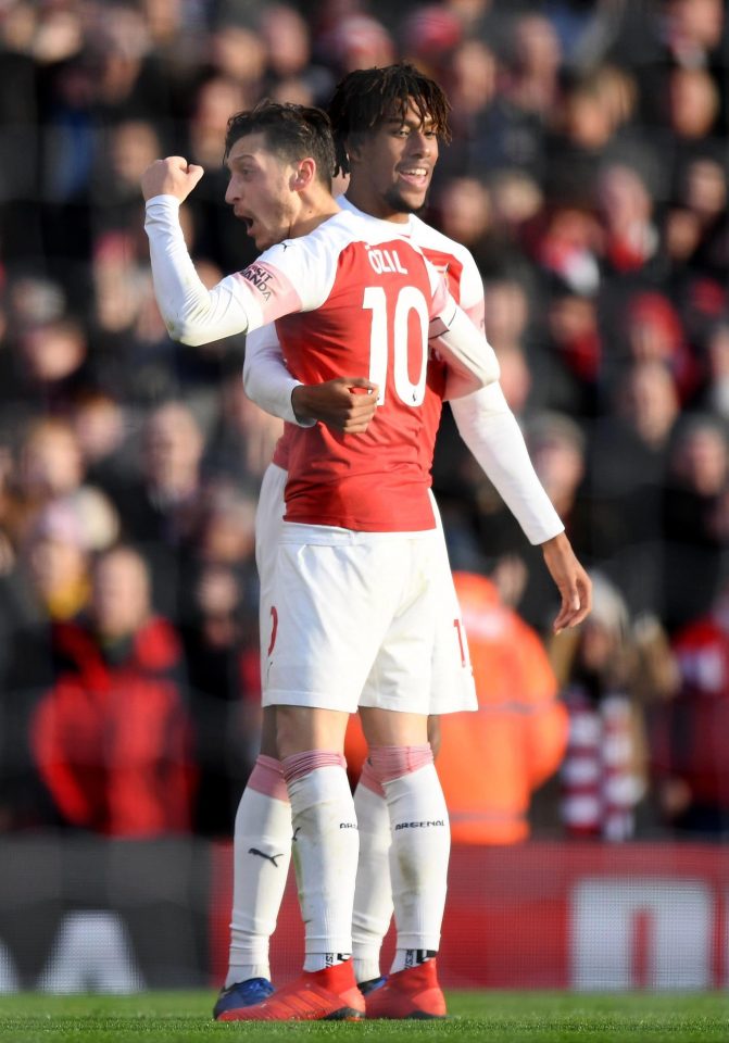  Mesut Ozil captained Arsenal as he returned to the side for the 3-1 win over Burnley