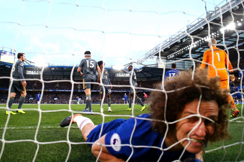  David Luiz grimaces after trying to net an equaliser