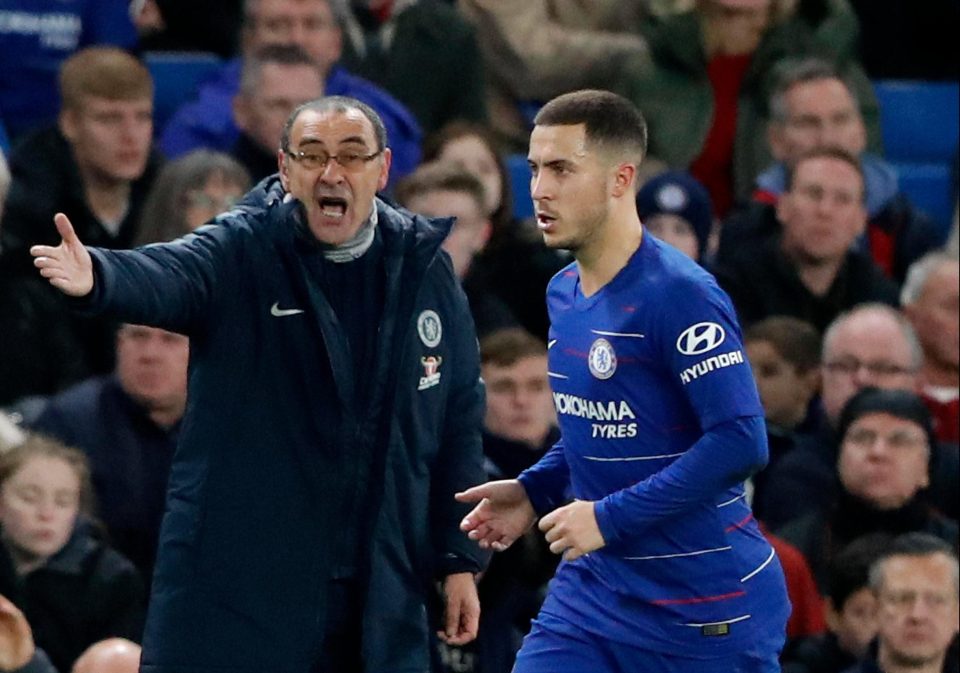  Maurizio Sarri has urged Chelsea to sort Eden Hazard's future out as quickly as possible