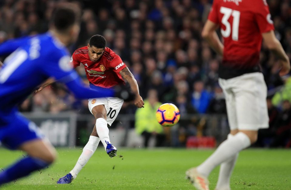  Marcus Rashford broke the deadlock after just three minutes of the Premier League tie