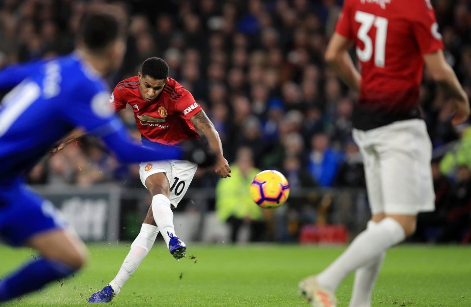  Marcus Rashford scored an incredible free-kick against the Bluebirds