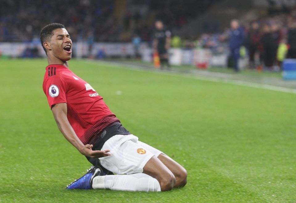  Marcus Rashford scored during this weekend's 5-1 win over Cardiff in Wales