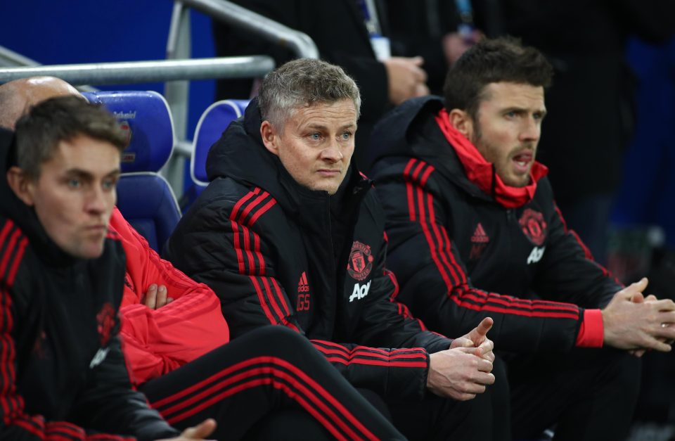  Ole Gunnar Solskjaer took charge of his first game against Cardiff City