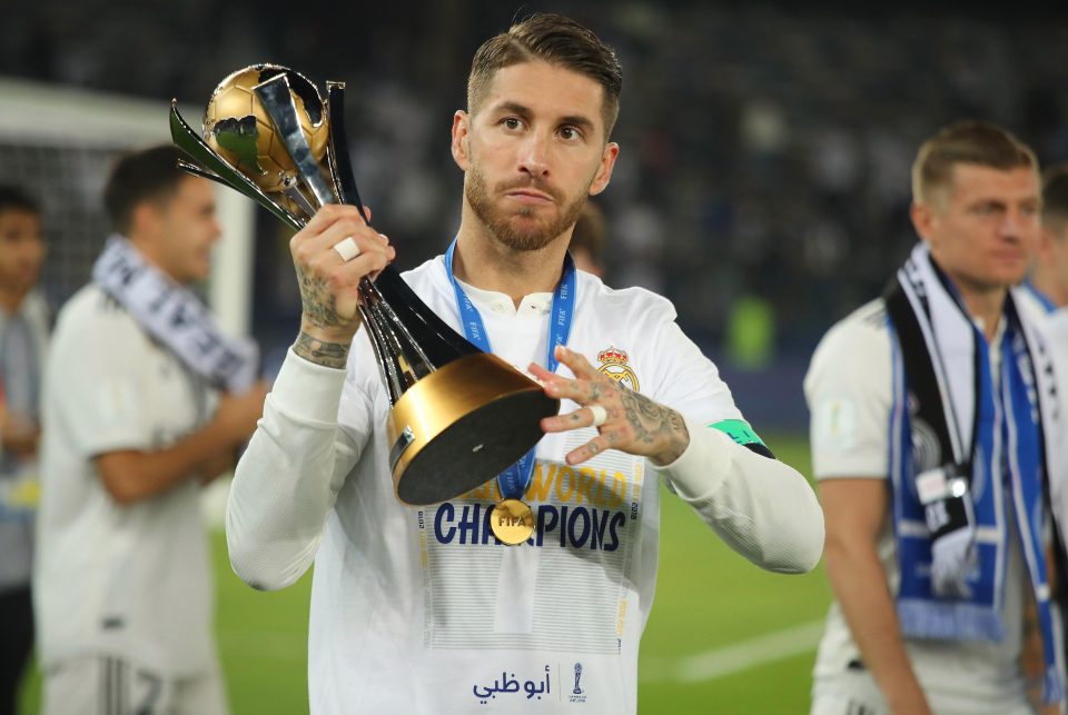  Sergio Ramos still went on to lift the Club World Cup trophy