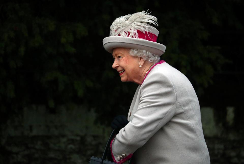  The Queen beamed as she made her way to the annual royal tradition