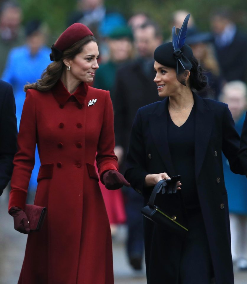  Feuding duchesses Kate Middleton and Meghan Markle force a smile in Sandringham as Queen demands a royal truce