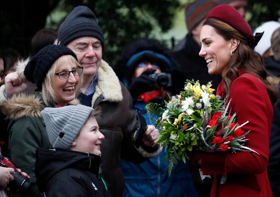  Body language expert Judi James says Kate is 'adopting a matriarchal role in the Royal Family' as she greeted crowds at Sandringham