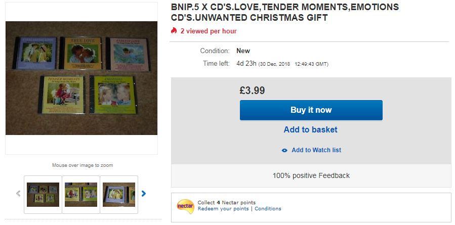  This seller wanted rid of their CDs