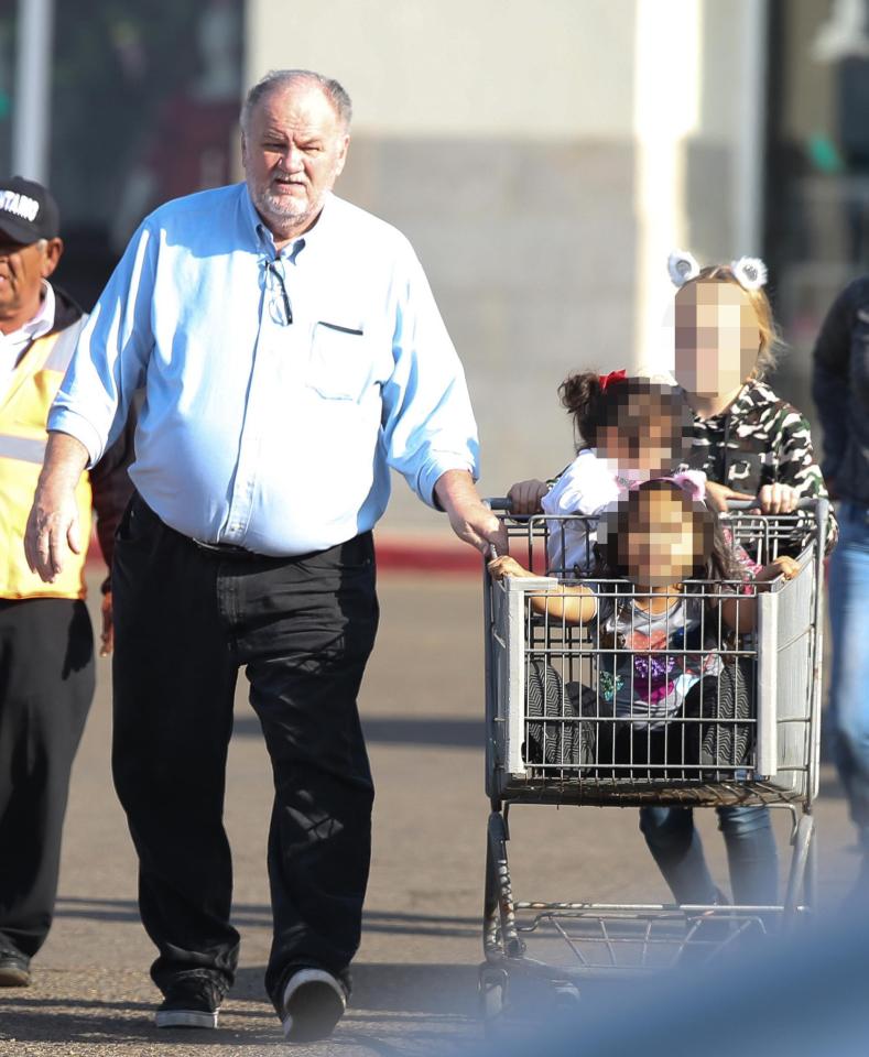  Thomas seen taking children out for a Christmas meal and shopping