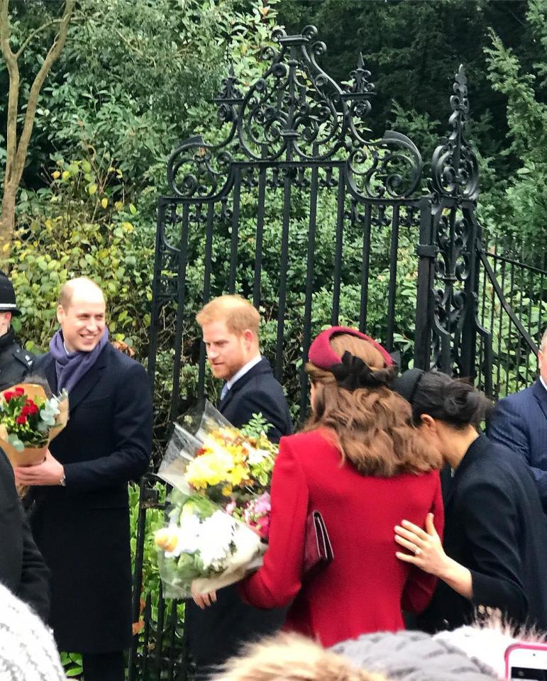  Meghan Markle and Kate leave Church as the former actress leans in for a friendly chat