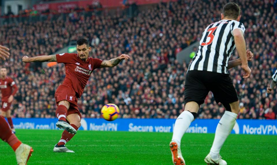  Dejan Lovren fired Liverpool on their way to a dominant win over Newcastle