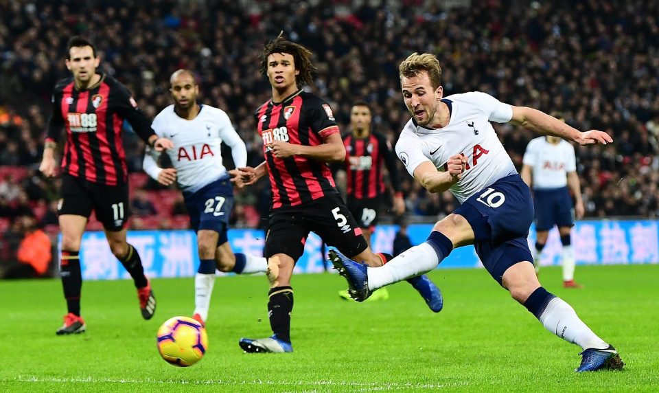  Harry Kane scored as Spurs moved above Man City into second