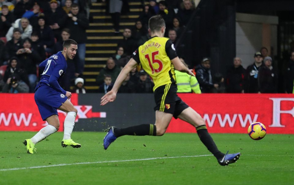  Hazard opened the scoring late in the first half