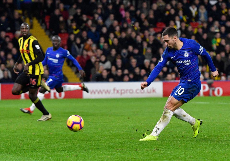  The Belgian became a centurion with the Blues against Watford