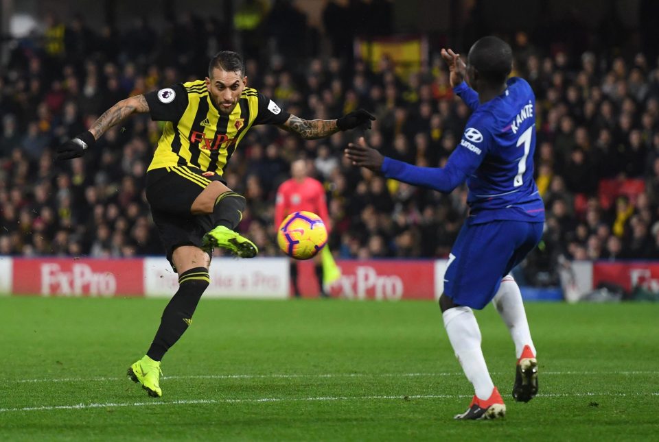  Watford managed to fire in an equaliser four minutes into first half injury time