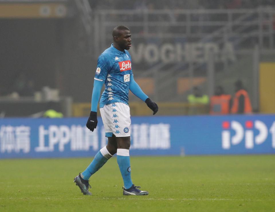  Monkey noises were directed at the Senegal defender during Napoli's match with Inter Milan