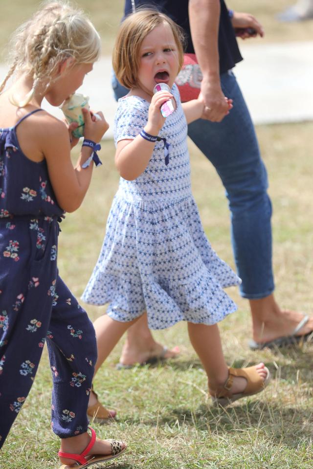  Mia and Isla gave no care to royal protocol when they devoured their ice-creams this summer