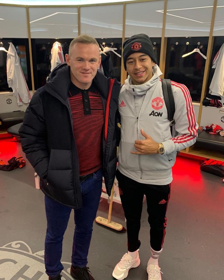  Jesse Lingard shared a picture with Rooney on Instagram and called his former team-mate a 'legend'