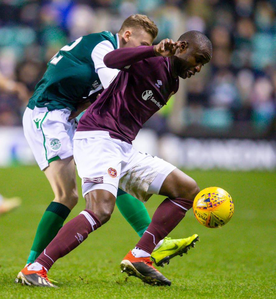  The fan appeared to aim his abuse at Hearts' Clevid Dikamona