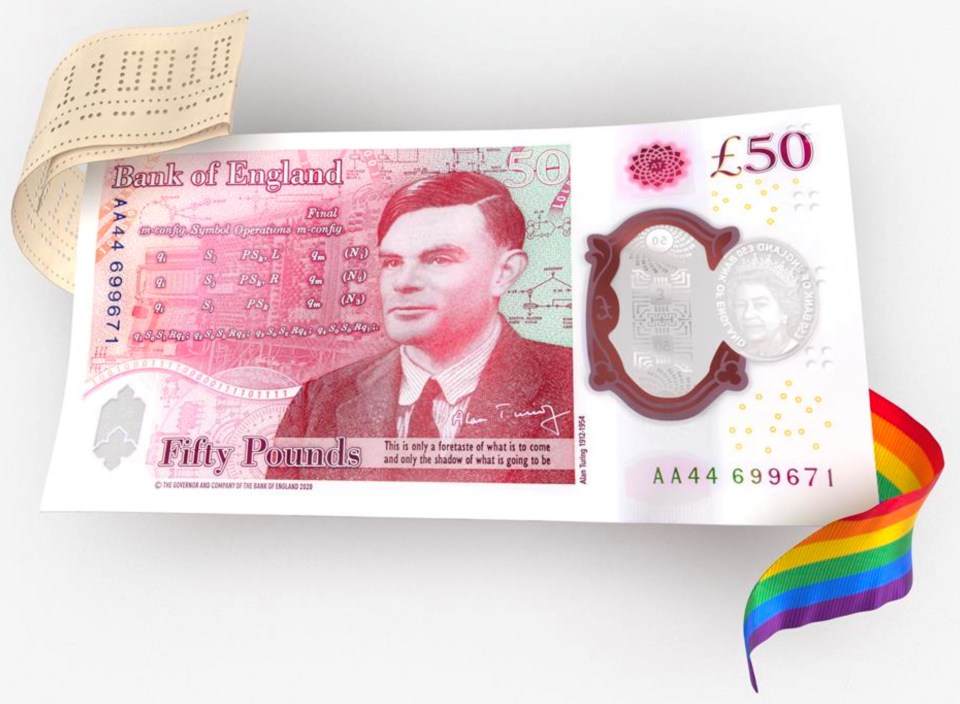  The Bank of England has announced the new £50 note will be released on Alan Turing's birthday