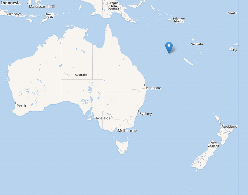  The island is supposedly north east of Australia