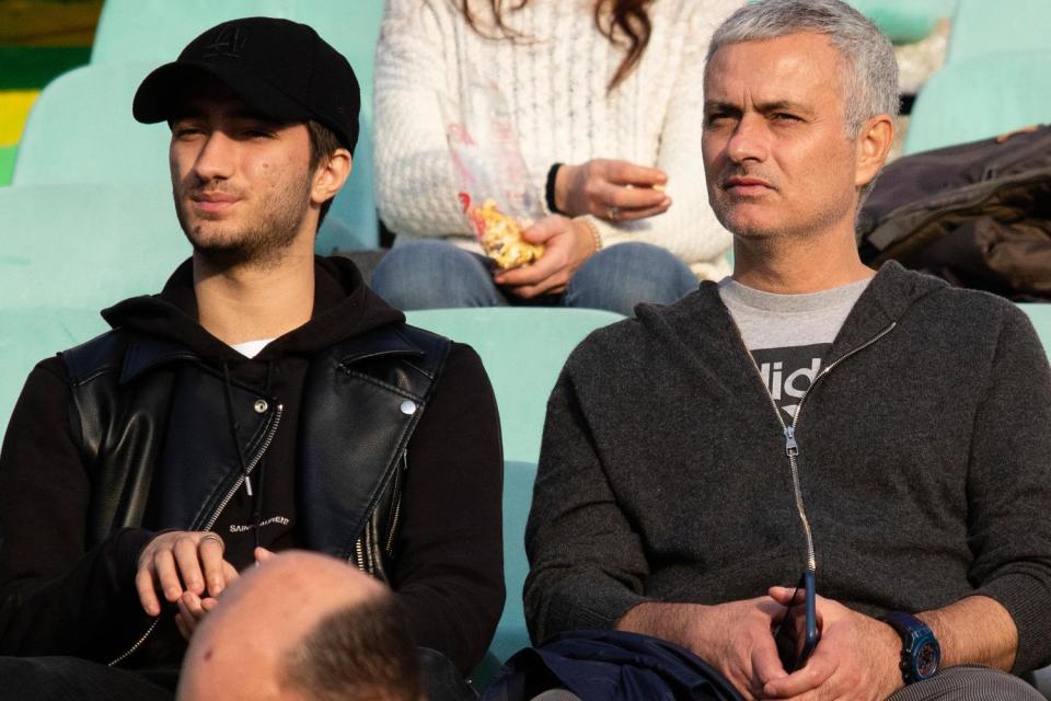  Jose Mourinho was seen attending his first game in Portugal since being sacked by Man Utd