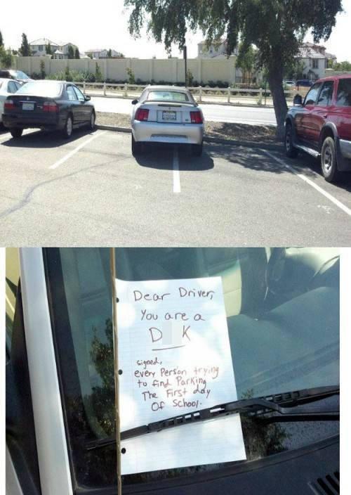  In fairness, this driver did need some constructive criticism