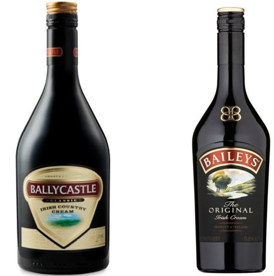  Aldi's Ballycastle Irish Country Cream Liqueur is just £3.75 - £8.25 cheaper than a bottle of Bailey's from Tesco or Asda