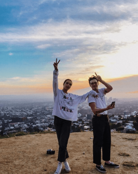  The pair enjoyed a romantic sunset hike together