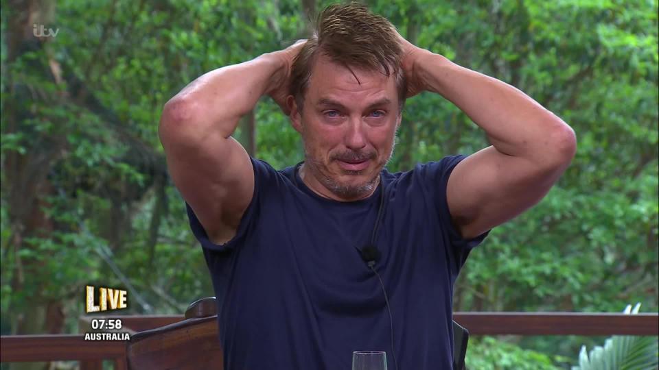  John Barrowman broke down in tears as he finished in third place on I'm A Celebrity