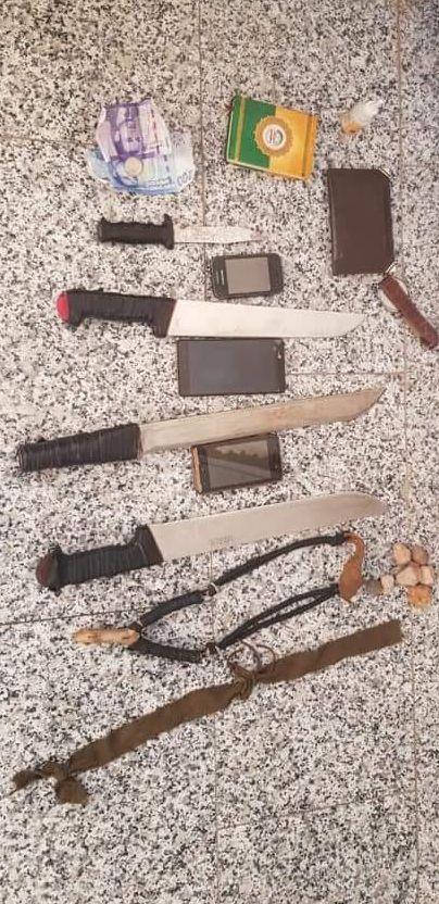  Police in Morocco released a photo of these weapons that the suspects attempted to hide underneath their seats