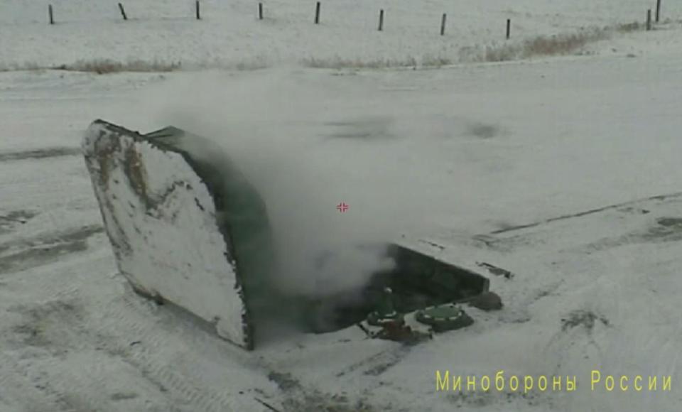  Video released by Russia's defence ministry shows a hatch open at a missile silo